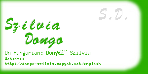 szilvia dongo business card